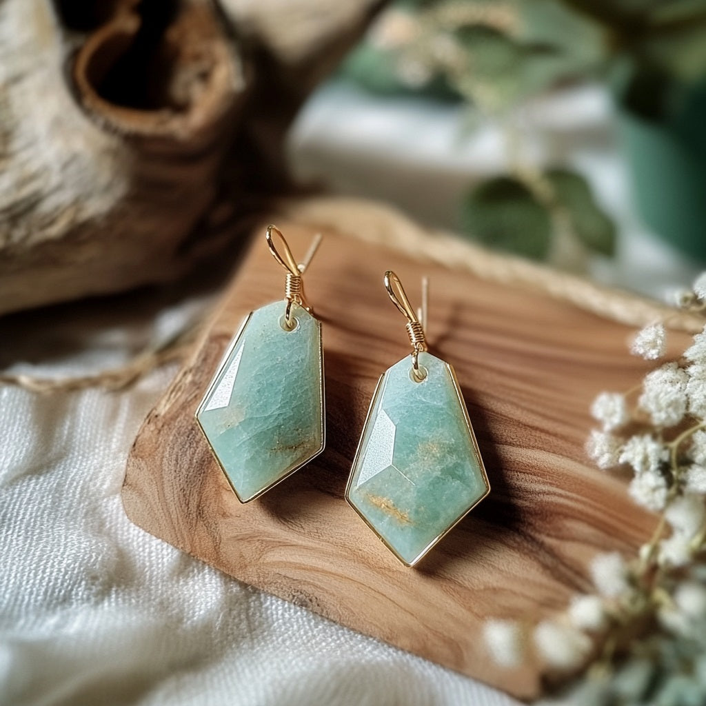 Boucles d'oreilles Amazonite