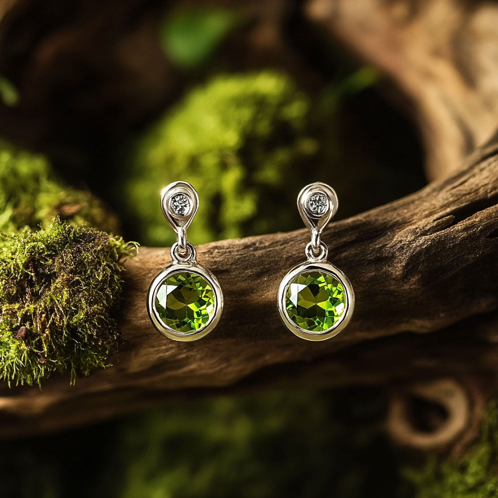 Boucles d'oreilles en péridot